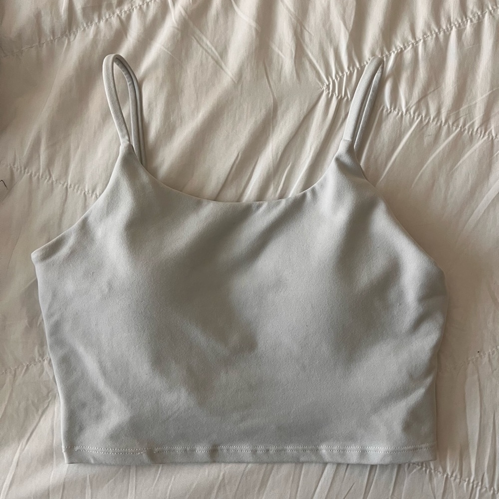 Amazon cropped white tank. Size M
